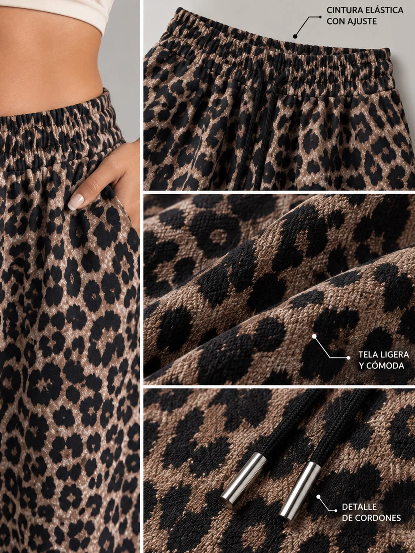 AD2651 Pantalón holgado estampado 15700